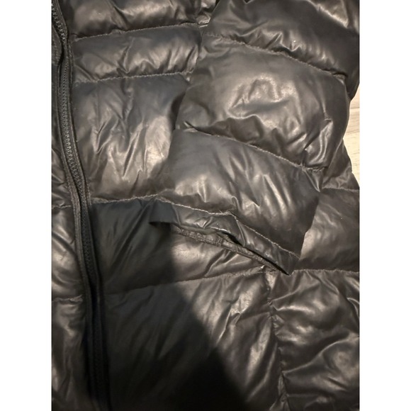 Lole Women's Dark Grey Down Puffer Jacket Hooded Size Medium Full Zip Winter - Picture 2 of 16